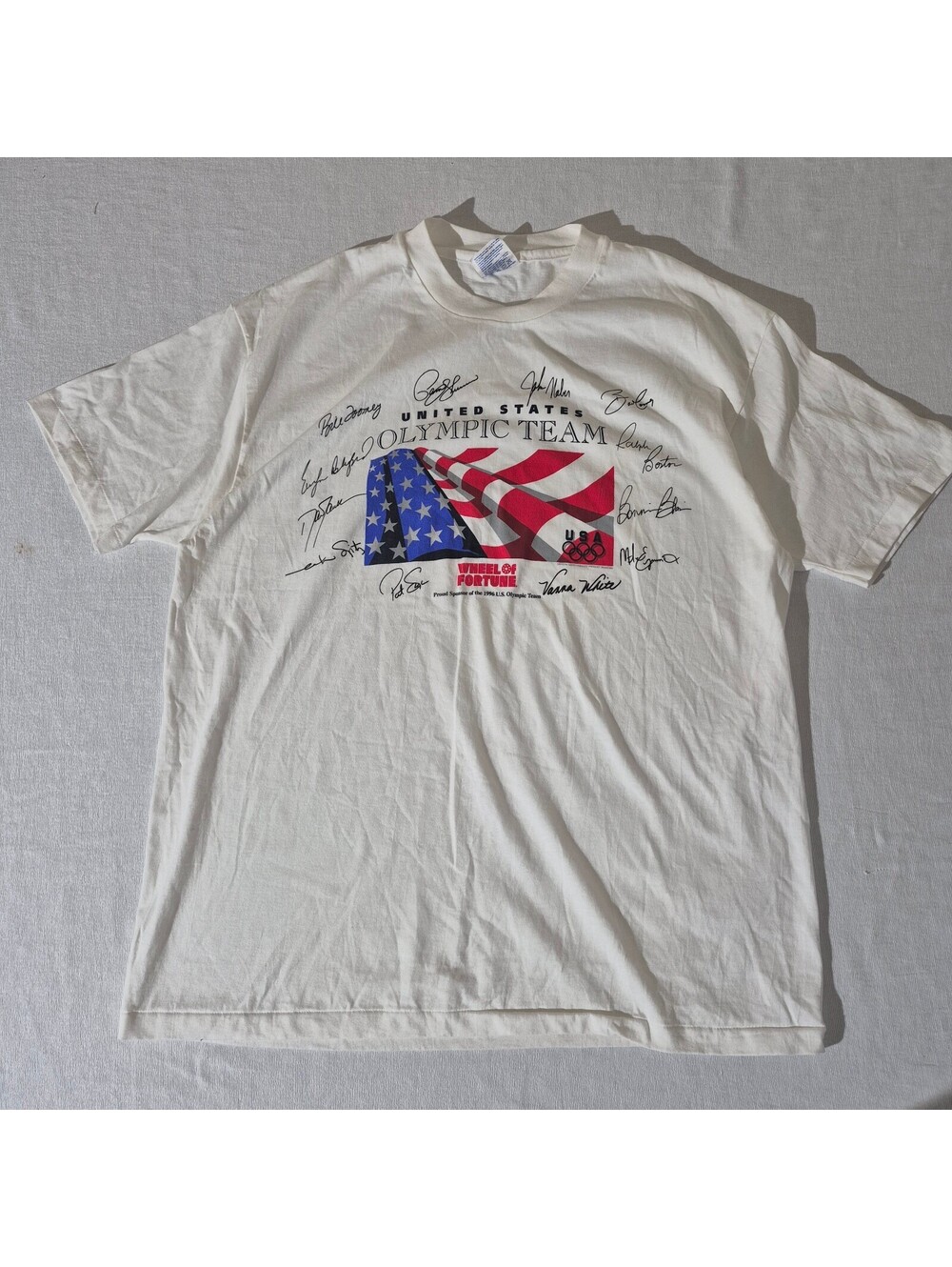 United States Olympic Team Wheel of Fortune T-shirt white XL